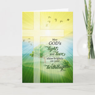 Christlicher Geburtstag Gottes Licht und Liebe Lan Karte
