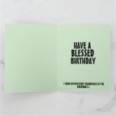 CHRISTLICHER GEBURTSTAG-MÄDCHEN UND KATZKUNSTPHILI KARTE (Innenseite)