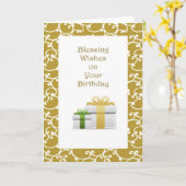 Christlicher Geburtstags-Gruß Karte (Gelbe Blume)