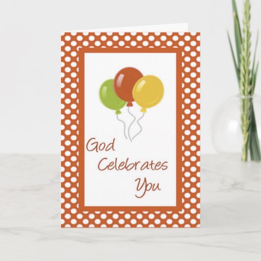 Christlicher Geburtstags-Gruß Karte (Vorderseite)