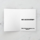 CHRISTLICHER GEBURTSTAGSKABIN ART GREETING CARD KARTE (Innenseite)