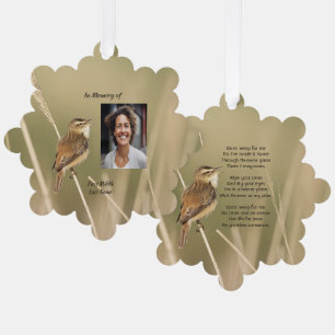 Christlicher Gedenkfoto-Vogelgarten Natur Ornament Karte