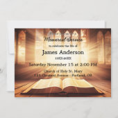 Christlicher Gedenkservice für das klassische Foto Einladung (Vorderseite)