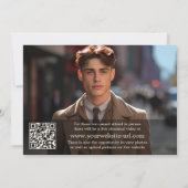 Christlicher Gedenkservice für das klassische Foto Einladung (Rückseite)