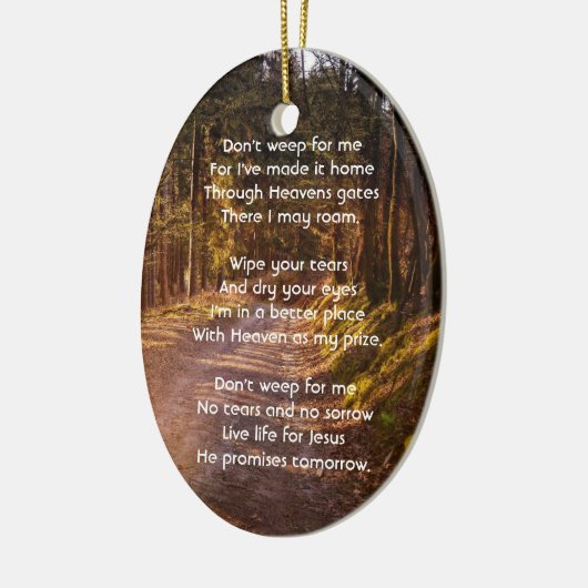 Christlicher Gedenkweg Foto Gebetswaldweg Keramik Ornament (Links)