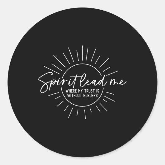 Christlicher Geist führt mich dahin, wo mein Vertr Runder Aufkleber (Vorderseite)
