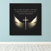 Christlicher Geist und Kreuz 2 Timothy 1:7 Schrift Leinwanddruck (Insitu (Holzboden))