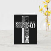 Christlicher gesegneter Vater - Amerikanische Flag Karte (Gelbe Blume)