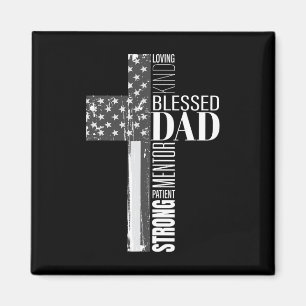 Christlicher gesegneter Vater - Amerikanische Flag Magnet