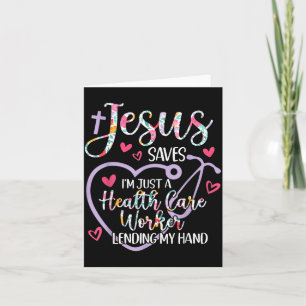 Christlicher Gesundheitsarbeiter Jesus Floral Karte