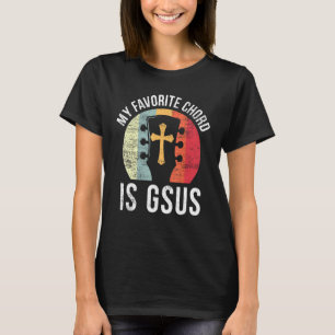 Christlicher Gitarrenspieler Jesus mein Lieblings- T-Shirt
