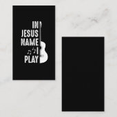 Christlicher Gitarrenspieler Visitenkarte (Vorne/Hinten)