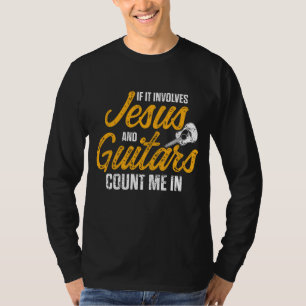 Christlicher Gitarrist Jesus Kirche Worship Gitarr T-Shirt