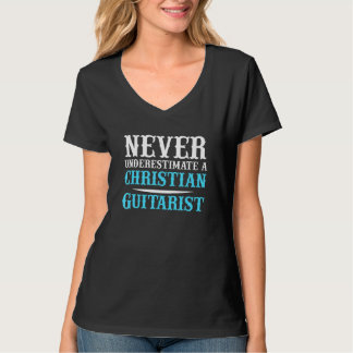 Christlicher Gitarrist Niemals Kirchenanbetungsgit T-Shirt