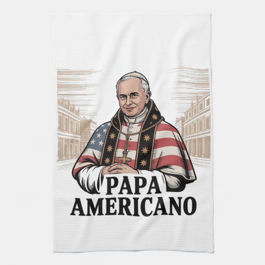 Christlicher Glaube an die katholische Kirche Geschirrtuch (Vertikal)