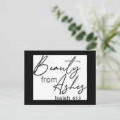 Christlicher Glaube | Beauty from Ashes Postkarte (Stehend Vorderseite)