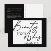 Christlicher Glaube | Beauty from Ashes Postkarte (Vorne/Hinten)