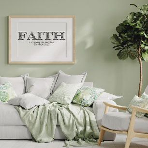Christlicher Glaube bewegt Berge Poster