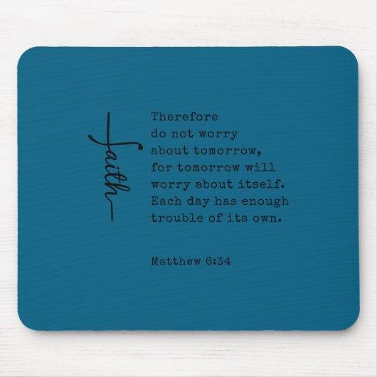 Christlicher Glaube Bibel Schrift Matthäus Bibelve Mousepad (Vorne)