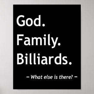 Christlicher Glaube Christentum Familie Billard Poster