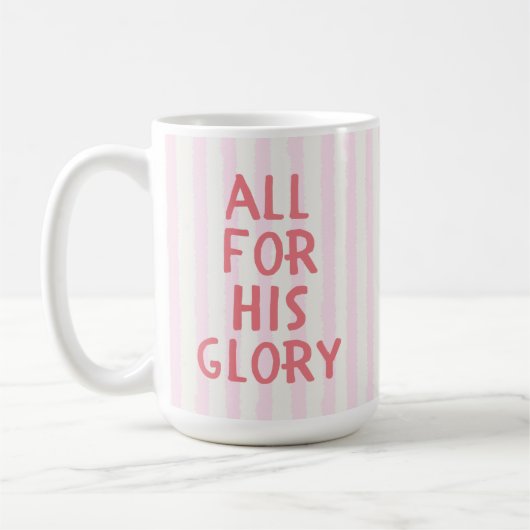 Christlicher Glaube Cozy Cute Rosa Streifen Bibel Kaffeetasse (Links)