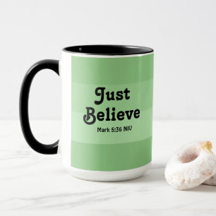 Christlicher Glaube. Einfach glauben. Bibelvers au Tasse