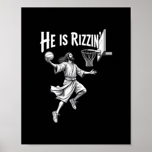 Christlicher Glaube Er ist Rizzin Jesus Sketll Hoo Poster