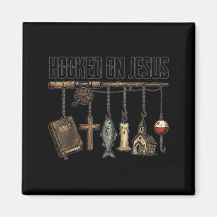 Christlicher Glaube Fischen an Jesus gehakt  Magnet