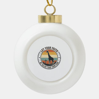 Christlicher Glaube Giraffe Inspirierend Retro Son Keramik Kugel-Ornament