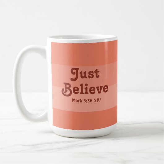 Christlicher Glaube glaubt Bibel Verse Lachs Kaffeetasse (Links)