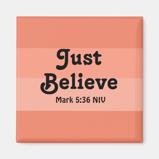 Christlicher Glaube glaubt Bibel Verse Lachs Magnet (Vorne)