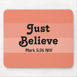 Christlicher Glaube glaubt Bibel Verse Lachs Mousepad