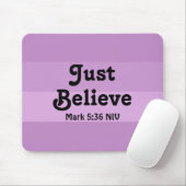 Christlicher Glaube glaubt Bibelverse Lila Mousepad (Mit Mouse)