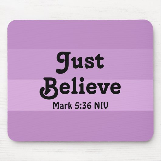 Christlicher Glaube glaubt Bibelverse Lila Mousepad (Vorne)