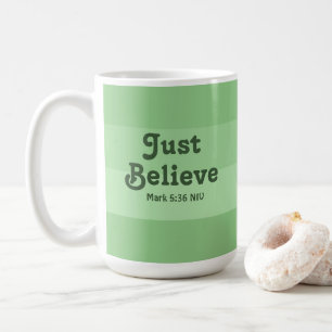 Christlicher Glaube glaubt nur Bibelverse Grün Kaffeetasse