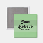 Christlicher Glaube glaubt nur Bibelverse Grün Magnet (Vorderseite/Rückseite)
