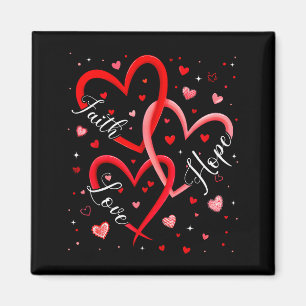 Christlicher Glaube Hoffnung Liebe Herzen Religiös Magnet