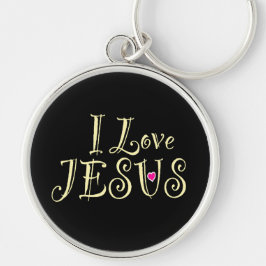 Christlicher Glaube 'Ich liebe Jesus'  Schlüsselanhänger