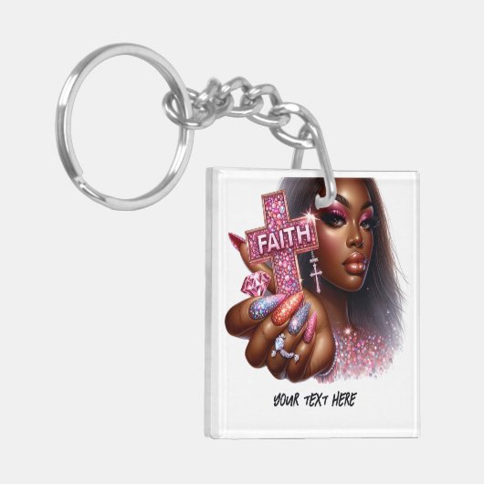 Christlicher "Glaube" in Afrika Schlüsselanhänger (Vorderseite links)