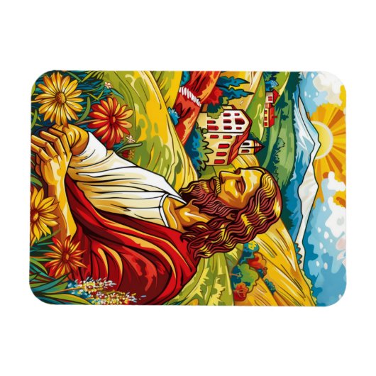 Christlicher Glaube Inspirationskunst für Auferste Magnet (Horizontal)