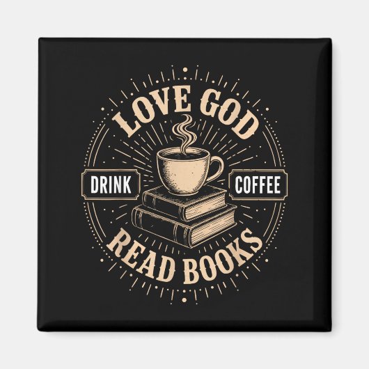 Christlicher Glaube Jesus Bücher Kaffee Gläubiger Magnet (Vorne)