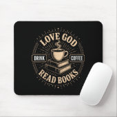 Christlicher Glaube Jesus Bücher Kaffee Gläubiger Mousepad (Mit Mouse)