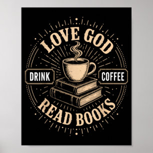 Christlicher Glaube Jesus Bücher Kaffee Gläubiger Poster