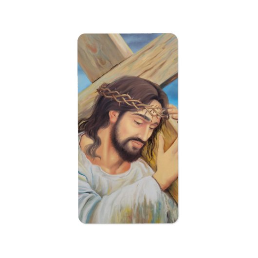 Christlicher Glaube Jesus Christus Adressaufkleber (Vorne)