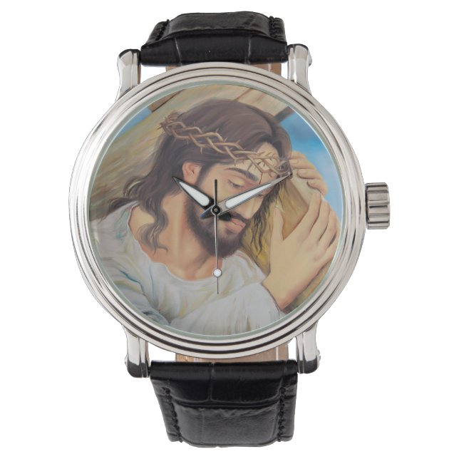 Christlicher Glaube Jesus Christus Armbanduhr (Vorderseite)