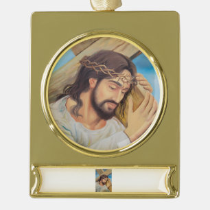 Christlicher Glaube Jesus Christus Banner-Ornament Gold