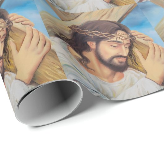 Christlicher Glaube Jesus Christus Geschenkpapier (Rolleneckpunkt)