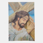 Christlicher Glaube Jesus Christus Geschirrtuch (Vertikal)