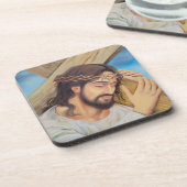 Christlicher Glaube Jesus Christus Getränkeuntersetzer (Linke Seite)