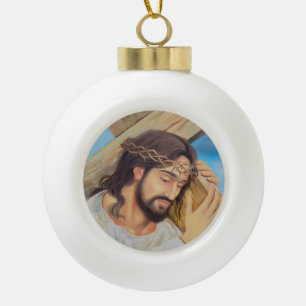 Christlicher Glaube Jesus Christus Keramik Kugel-Ornament